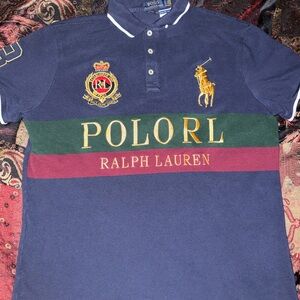 Polo Ralph Lauren Royal Crown Big Pony #3 Embroidered Navy Blue/Multi Polo